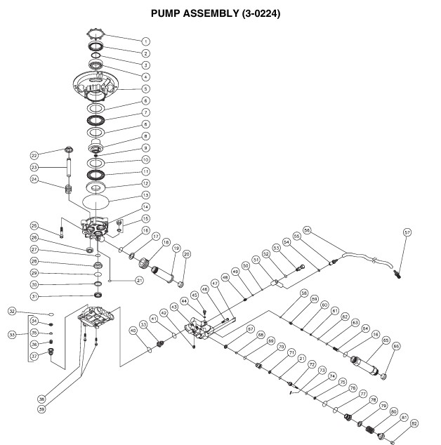 MITM 3-0224 pump replacement parts & breakdown